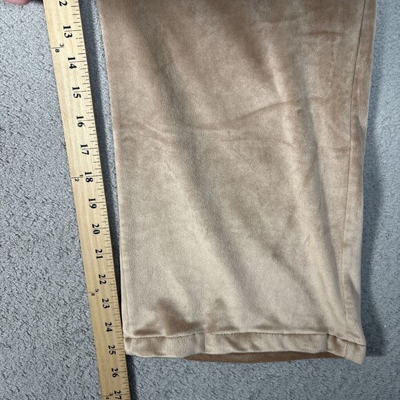 Aerie Pants Womens Size XL Pull On Velour Velvet Capri Ankle Nude Beige Tan Gold - Picture 6 of 12